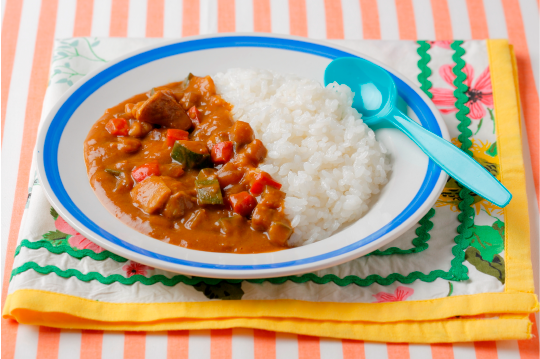 Curry and Rice with Summer Vegetables